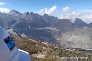 Pertambangan emas dan tembaga PT Freeport Indonesia - Tambang Grasberg di Tembagapura, Mimika, Papua. KONTAN/Lamgiat Siringoringo/18/08/2018